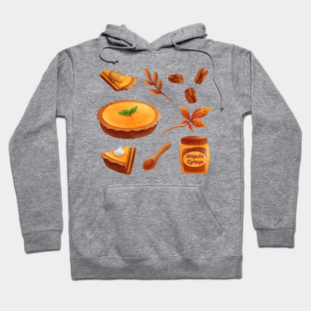 Autumn Pumpkin Pie Hoodie by CleanRain3675